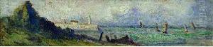 Honfleur, Barques De Peche Et Voiliers Sortant Du Port by Maximilien Luce