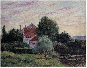 Auvers-sur-oise, Paysage, Circa 1915 by Maximilien Luce