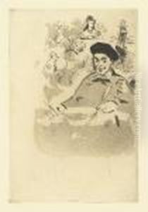Theodore De Banville, Tourne A Gauche. by Edouard Manet