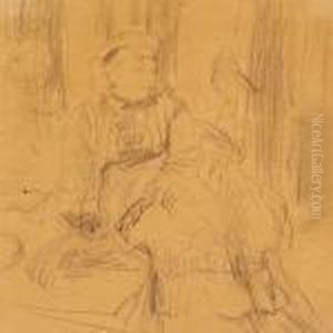 Interior With At Seated Woman by Edouard Manet