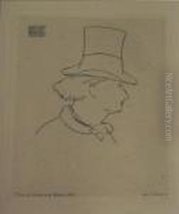Baudelaire De Profil En Chapeau X by Edouard Manet