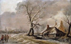 Winter Landscape 1627 by Jan van Goyen