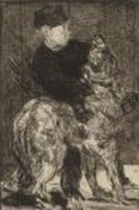 Le Garcon Et Le Chien (harris 11) by Edouard Manet