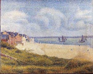 Le Crotoy Downstream by Georges Seurat