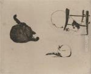 Les Chats (guerin 52; Harris 64) by Edouard Manet