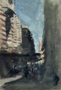 A Street in Cairo by Hercules Brabazon Brabazon