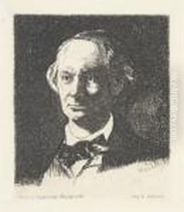 Charles Baudelaire De Face Iii (guerin 38; Harris 61) by Edouard Manet