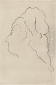 Eva Gonzales, Profil Tourne A Gauche (guerin 57; Harris 68) by Edouard Manet