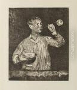 L'enfant Aux Bulles De Savon (g. 54; H. 63) by Edouard Manet