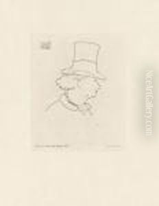 Homme De Profil. by Edouard Manet