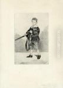L'enfant A L'epee Tourne A Gauche (3e Planche). 1861. by Edouard Manet