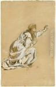 Etude De Femme Agenouillee by Edouard Manet