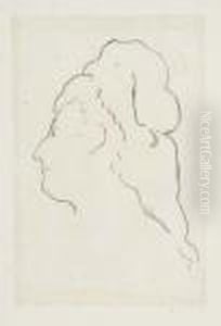 Eva Gonzales, Profil Tourne A Gauche by Edouard Manet