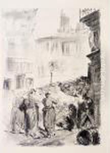 Barricade by Edouard Manet