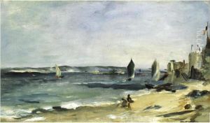 Marine A Arcachon (arcachon, Beau Temps) by Edouard Manet