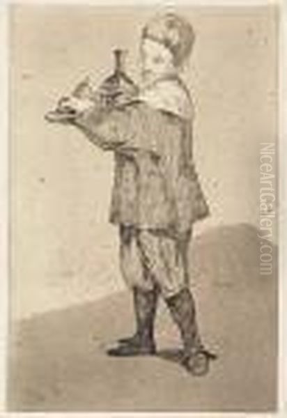 L'enfant Portant Un Plateau. - view 1