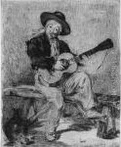 La Guitarrero (guerin 16; Harris 12) by Edouard Manet