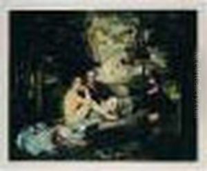 Le Dejeuner Sur L'herbe (g./p. E.668) by Edouard Manet
