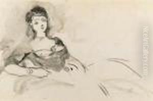 Femme Tendue (recto); And Le Lion (verso) by Edouard Manet