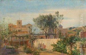 Paisaje Con Casas. by Ramon Marti Y Alsina