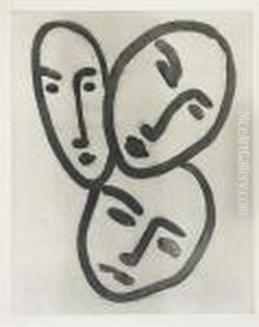 One Plate, From Trois Tetes. A L'amitie (duthuit &amp; Matisse 826)
