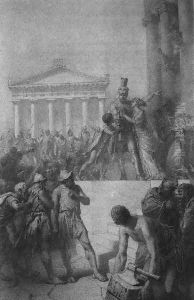 Illustration to Imre Madachs The Tragedy of Man- In Athens Scene 5 1887 by Mihaly von Zichy