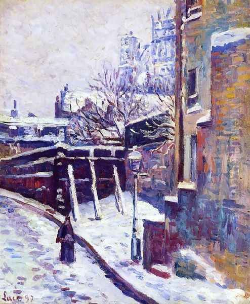 Montmartre, Snow Covered Street - view 1