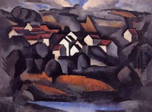 Landscape at Ferte-Soud Jouarre, Final Version by Roger de La Fresnaye
