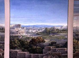 View of the Celian Hill, Rome, c.1800 2 by Louis Francois Cassas