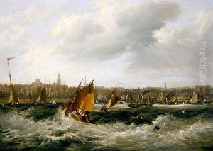 Liverpool, Lancashire from the River Mersey and New Brighton, 1838