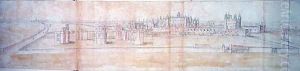Hampton Court, 1556 by Anthonis van den Wyngaerde