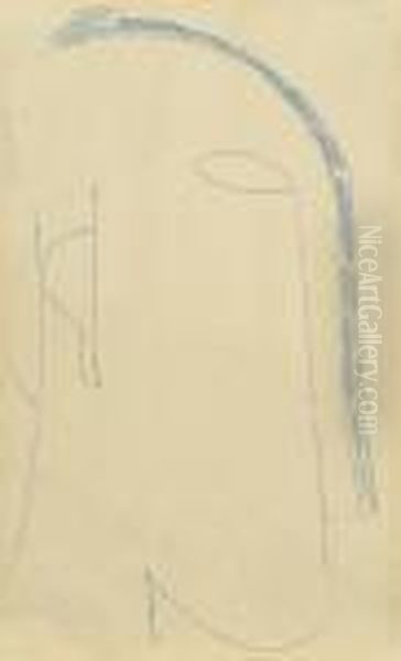 Recto/verso: Tete De Profil - view 1
