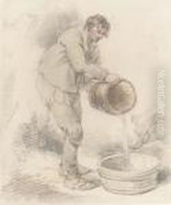 Filling The Trough (illustrated); And Punishing The Dog by George Morland