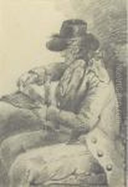 Study Of A Man Reading - view 1