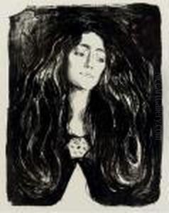 The Brooch. Eva Mudocci by Edvard Munch