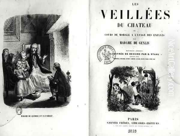 Frontispiece of Les Veilles du Chateau ou Cours de Morale a lUsage des Enfants by Madame de Genlis 1746-1830 published in 1859 - view 1