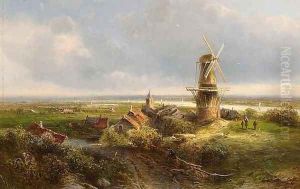 Windmill in an Extensive Landscape