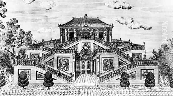 East side of the Palace of the Calm of the Sea, Gardens of Yuan Ming Yuan, Peking, 1783-86 - view 1