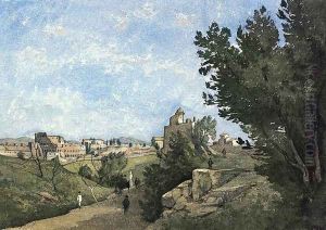 View of Villa d'Este by Henri-Joseph Harpignies
