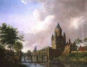 A View of the Kleine Houtpoort, Haarlem, 1778 by Isaak Ouwater