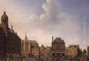 Dam Square - Amsterdam, 1782 by Isaak Ouwater