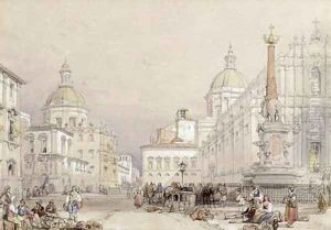 The Square of the Elephant Catania by William Leighton Leitch