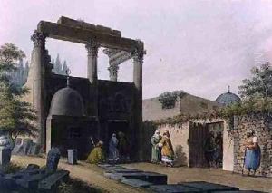 Mosque at Latachia Plate 1 in Syria from Views in the Ottoman Dominions 1810 by Luigi Mayer