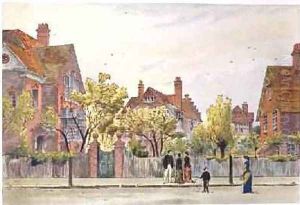Newton Grove Bedford Park 1882 by Joseph Nash