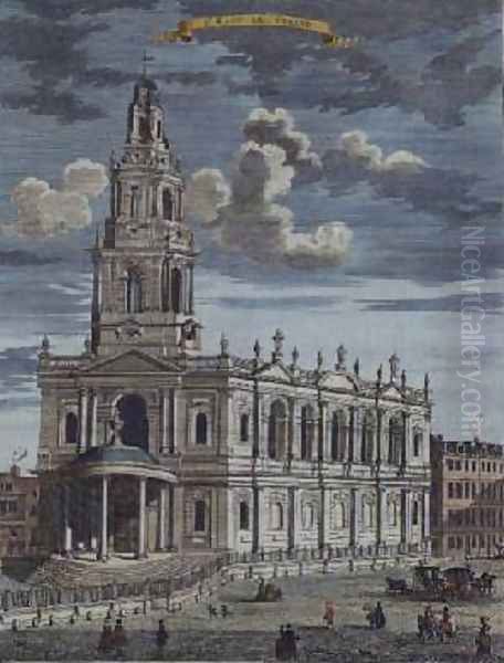 St Mary le Strand from A Book of the Prospects of the Remarkable Places in and about the City of London - view 1