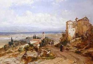 Two Convents at Nemi Italy 1853
