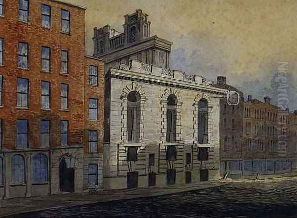 Lombard Street South, with St. Mary Woolnoth, c.1815 - view 1