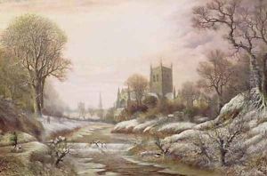 Worcester from the South West in the Snow