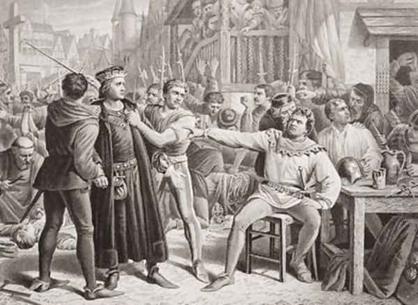 Lord Saye and Sele brought before Jack Cade 4th July 1450 - view 1