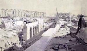 Mornington Crescent - Line under construction by John Cooke Bourne